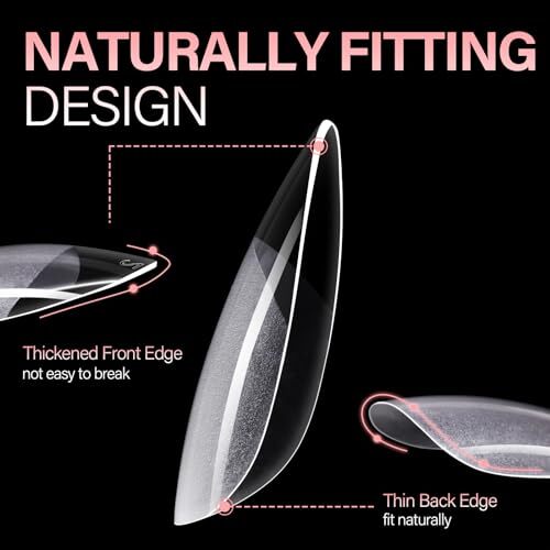 Nail Tips Soft Gel Full Cover Clear Gelly Nail Tips Half Matte Short Oval
