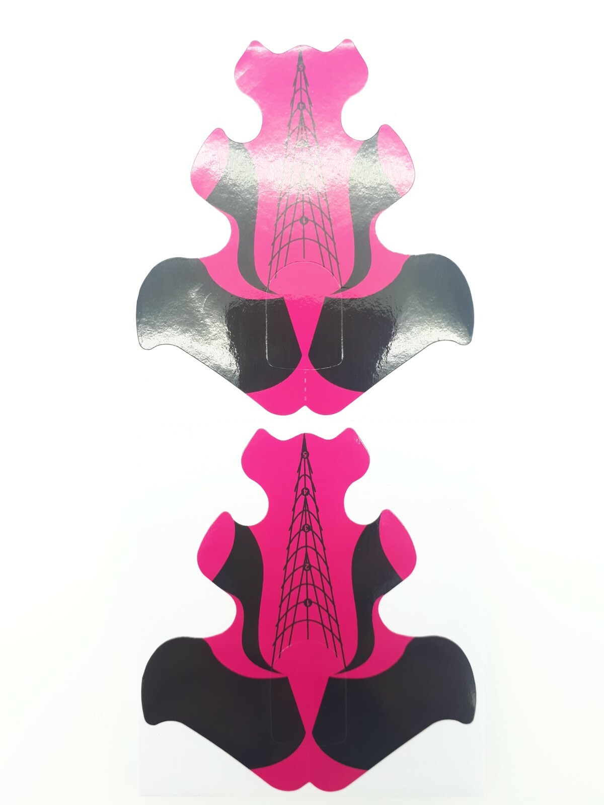 Nail Form Stickers – Acrylic UV Gel Extension Guide | Red/Silver | Pick Qty | UK