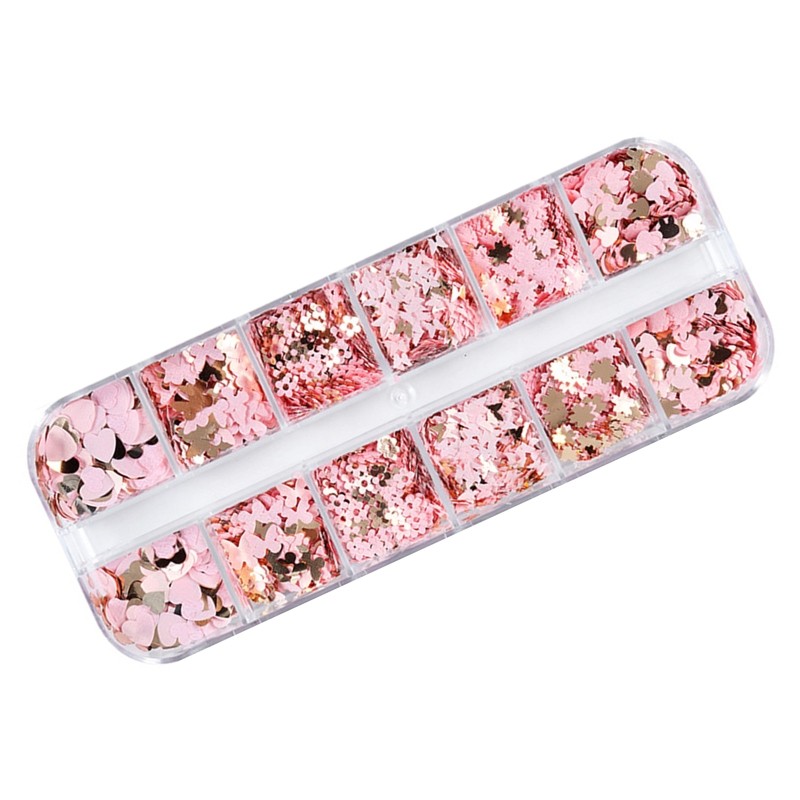 12 Grids Epoxy Resin Fillings Jewelry Making Accessories Sequins Nail Art Decors