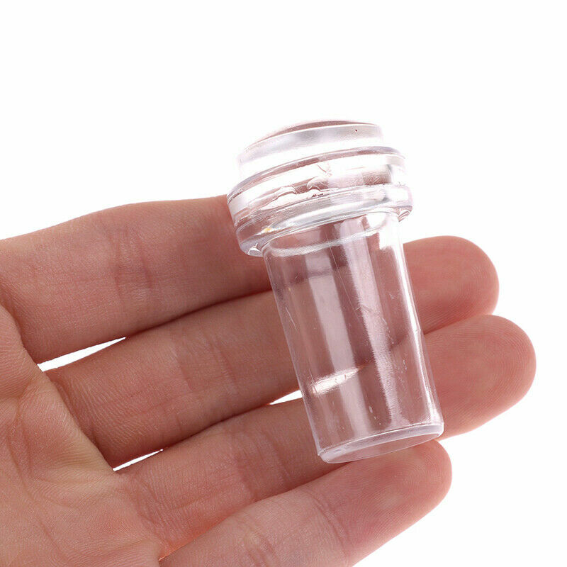 Nail Art Clear Jelly Head Silicone Stamper Scraper Transparent+ Stamp Plate Free