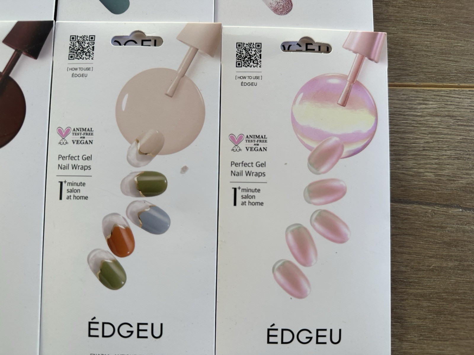ÉDGEU Edgeu Perfect Gel Nail Wraps Lot Of 8 Mixed Designs