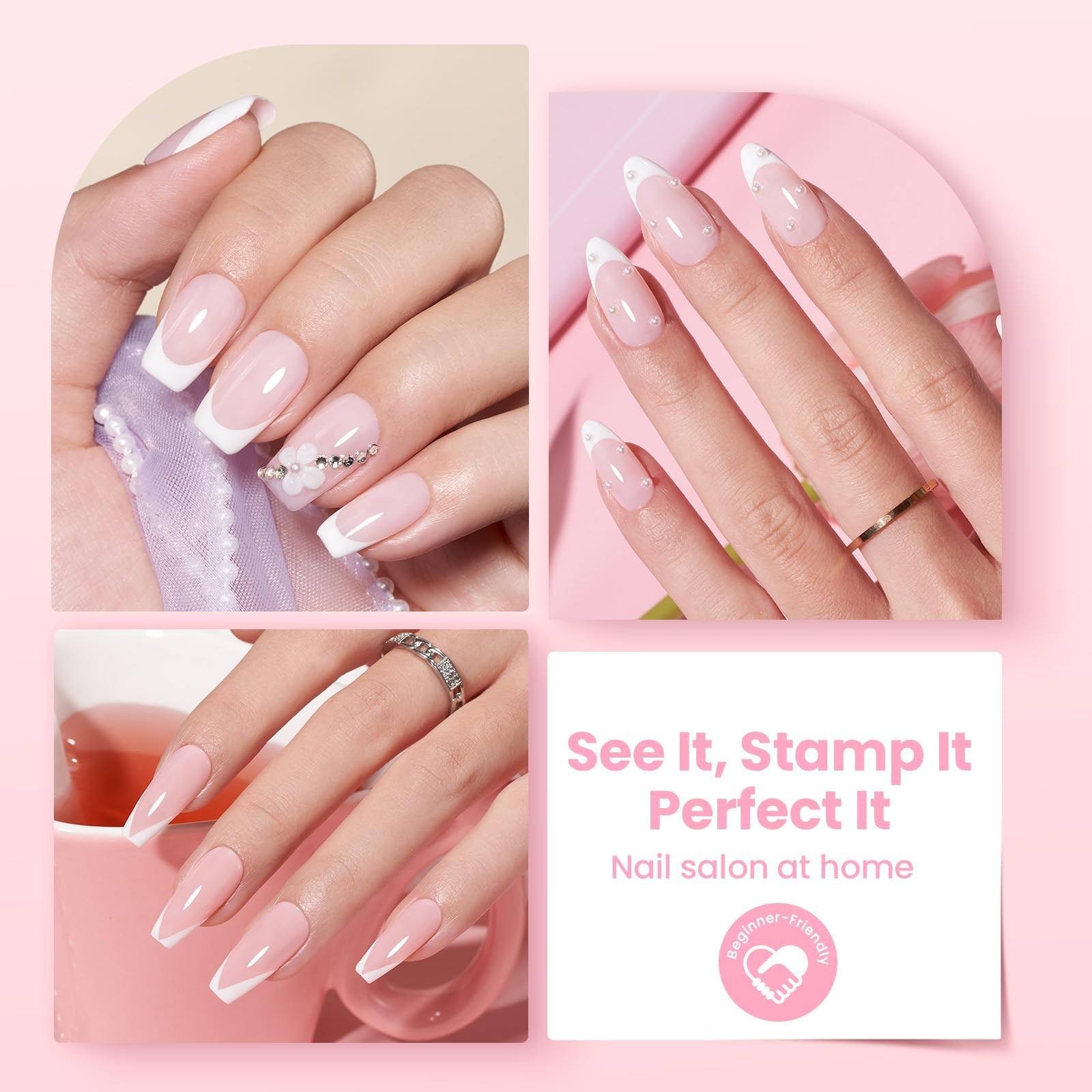 Beetles French Tip Tool Nail 0-1 Fl Oz (Pack of 6), 0-6PCS Stamp