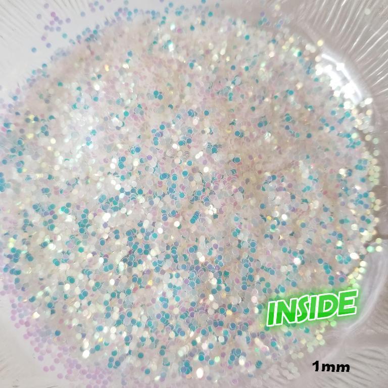 UV Sun Activated Glitter Shapes -1mm, 2mm or 3mm Dots – Butter Yellow