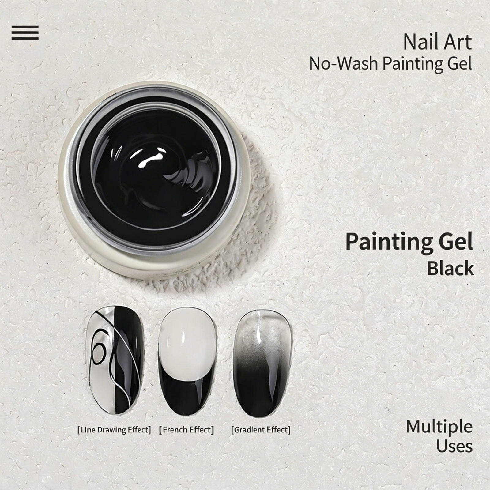 Nail Art French Stamp Silicone Double Head Transfer Stamper Transparent Printing