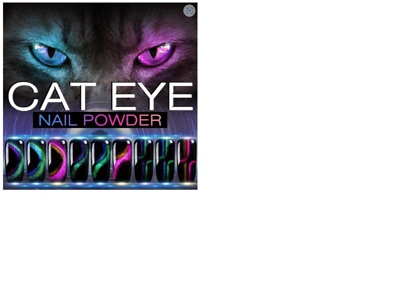 Cat Eye Chrome Nail Powder and Nail adhesive