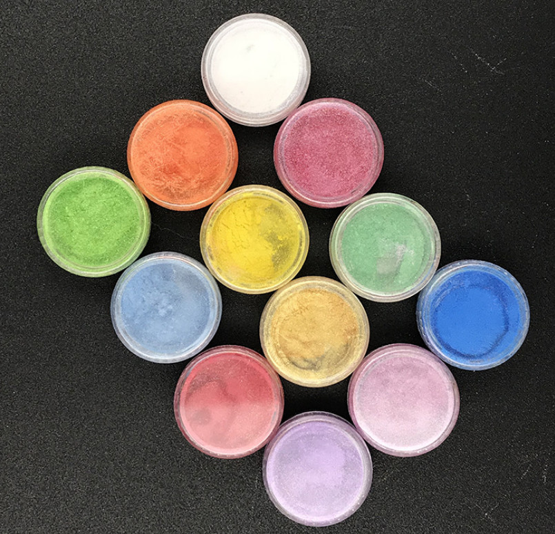 12x METALLIC METAL PEARL POWDER PIGMENT NAIL ART PAINT MICA SHIMMER HOT
