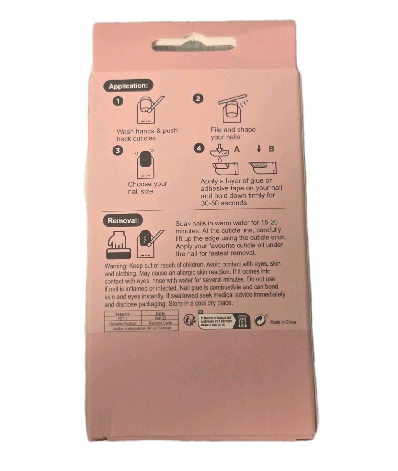 Uñas Postizas Decoradas Facil De Poner/ Decorated false nails—easy to apply