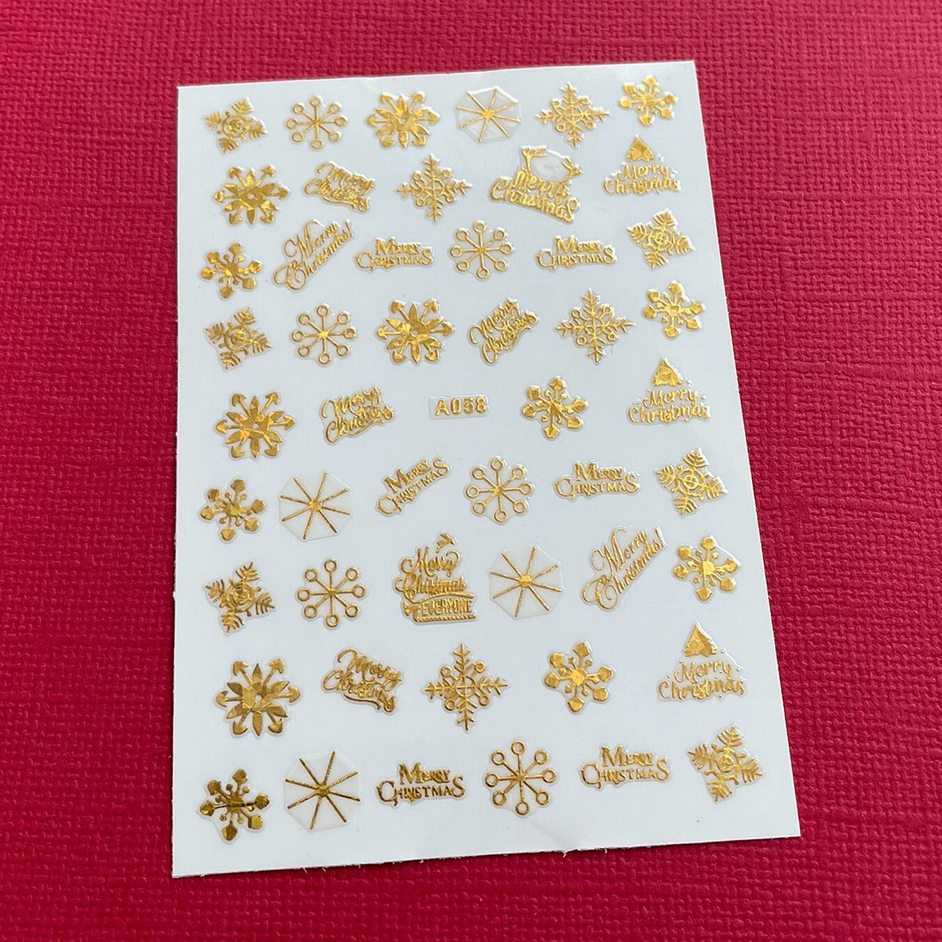 Merry Christmas Nail Sticker Snowflake Stars Tree Happy New Year 4 Colors