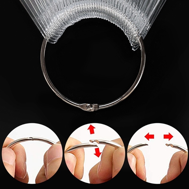 50 Pcs Clear Fan Shaped Nail Display Sticks Hair Accesory for DIY and Salon Use
