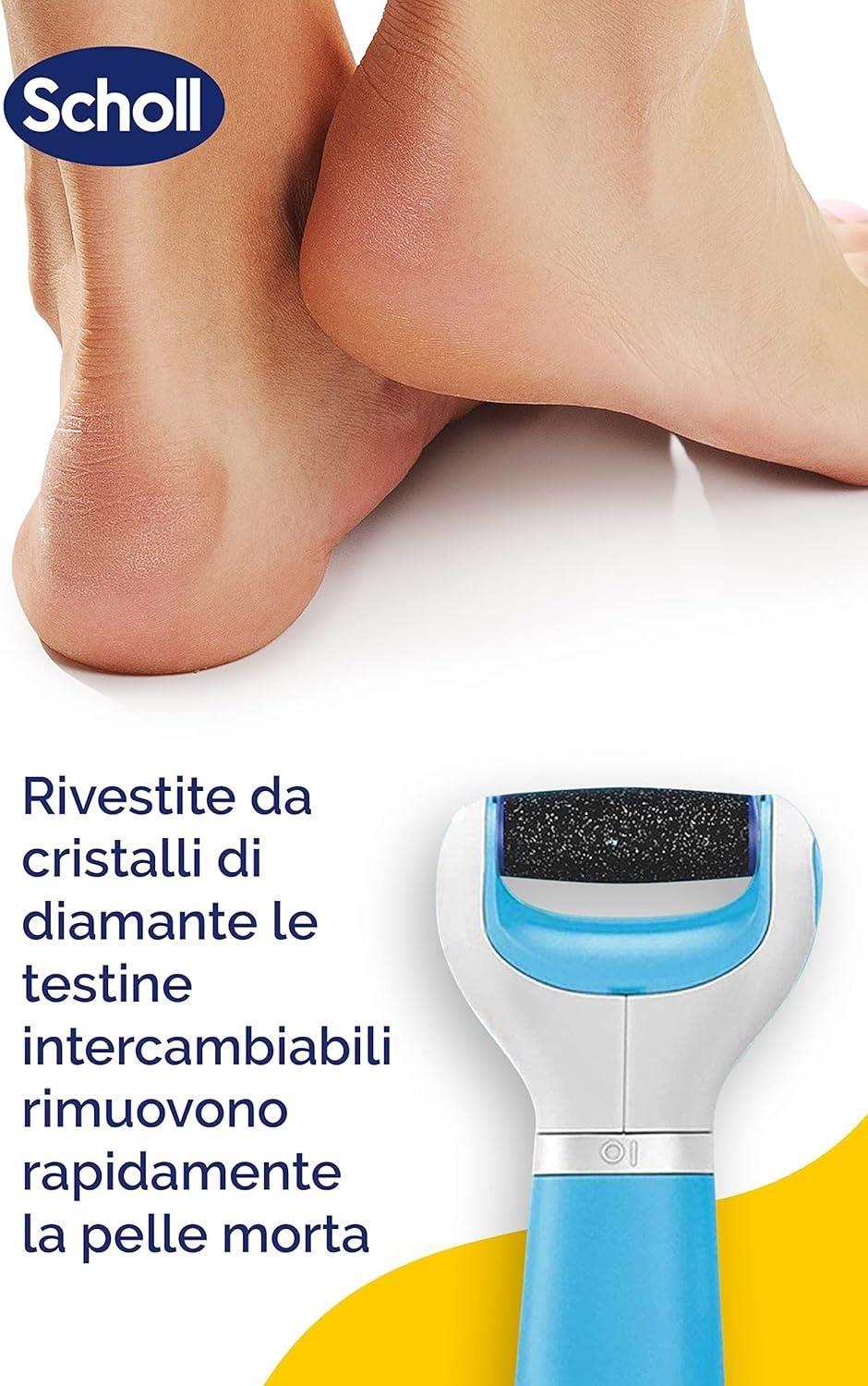 Scholl Velvet Smooth Roll Light Blue Pro Foot Care for Dry Skin, Azure Diamond