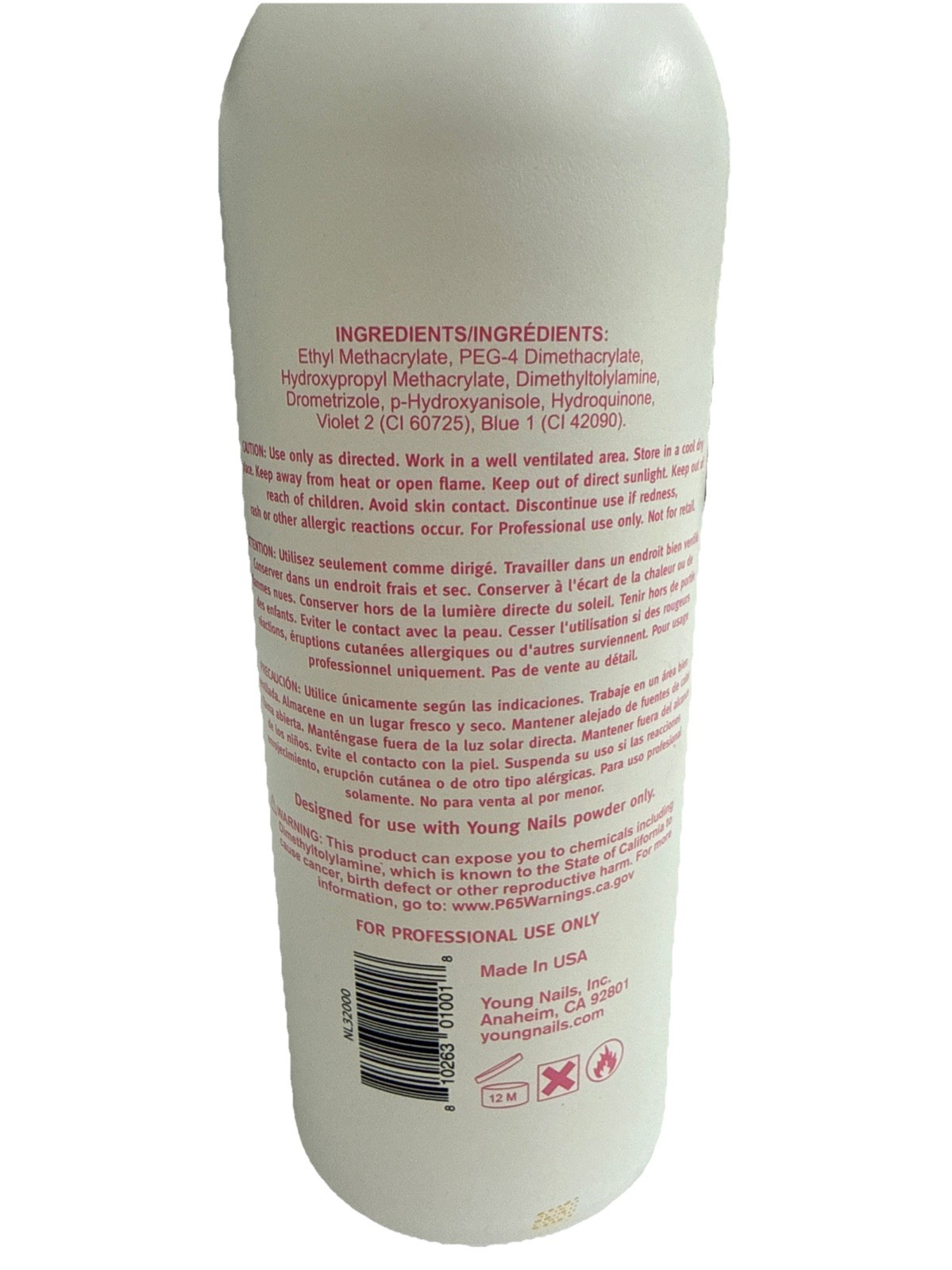 Young Nails Monomer Nail Liquid EMA Monomer Acrylic liquid – 32oz/ 946 mL 2023