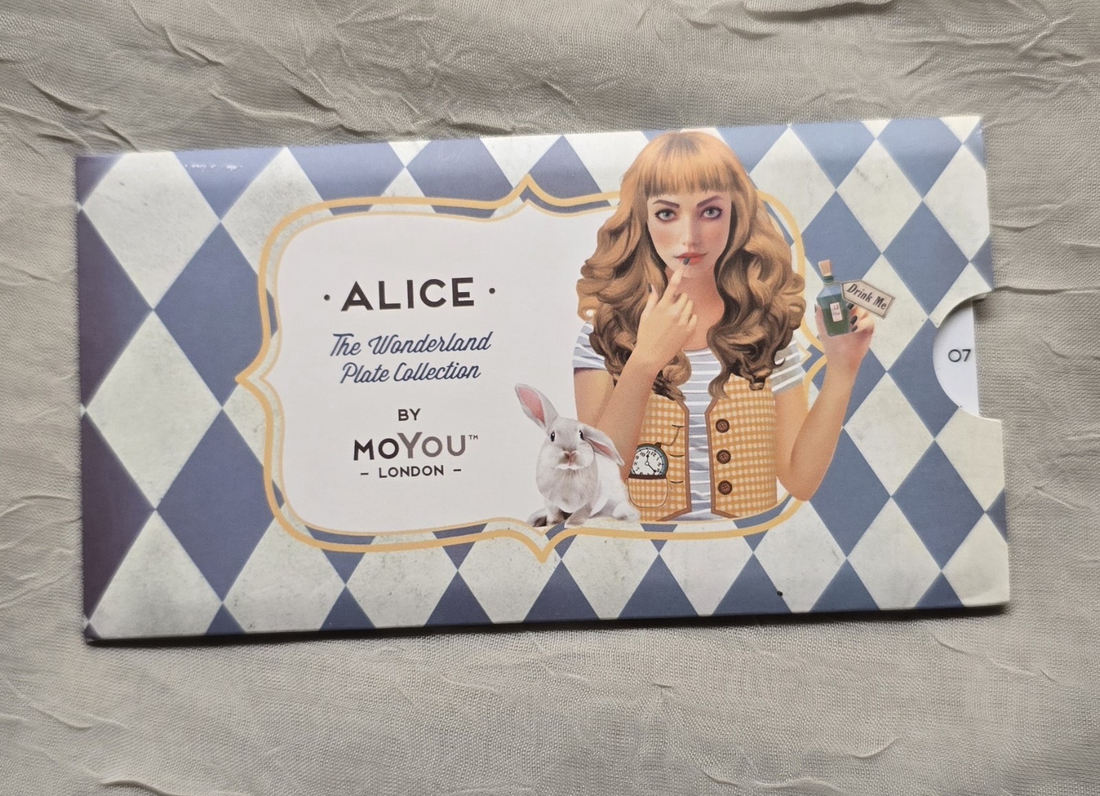 MoYou London Alice In Wonderland Collection 07 Nail Stamp Plate Rabbit Clock