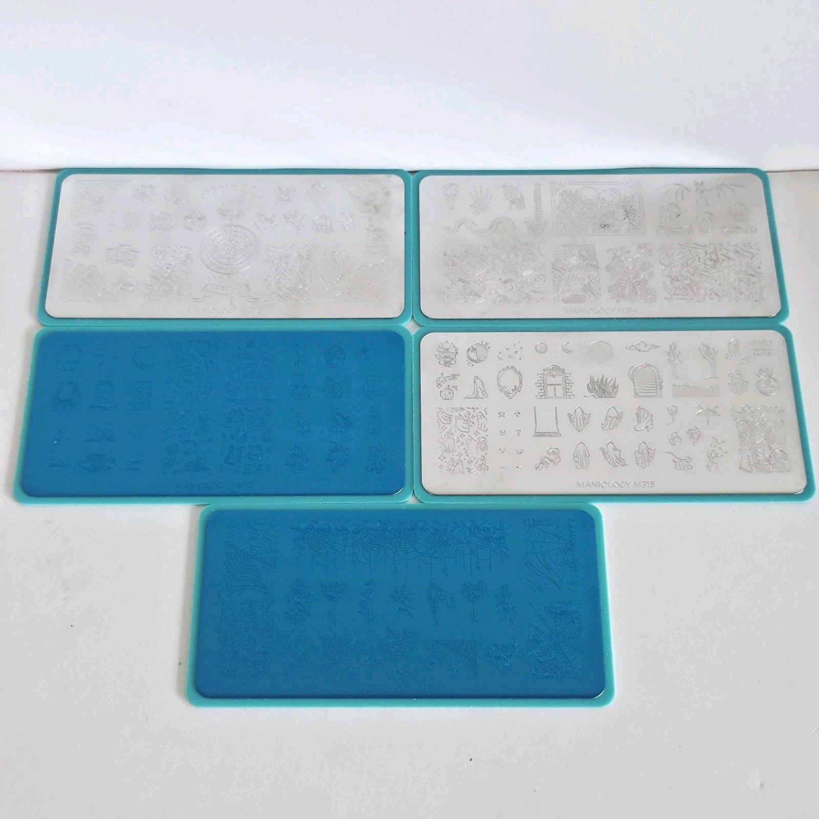 (5) Maniology M312, M313, M314, M315, M316 Nail Stamp Plates Lot Of 5 SEE PICS