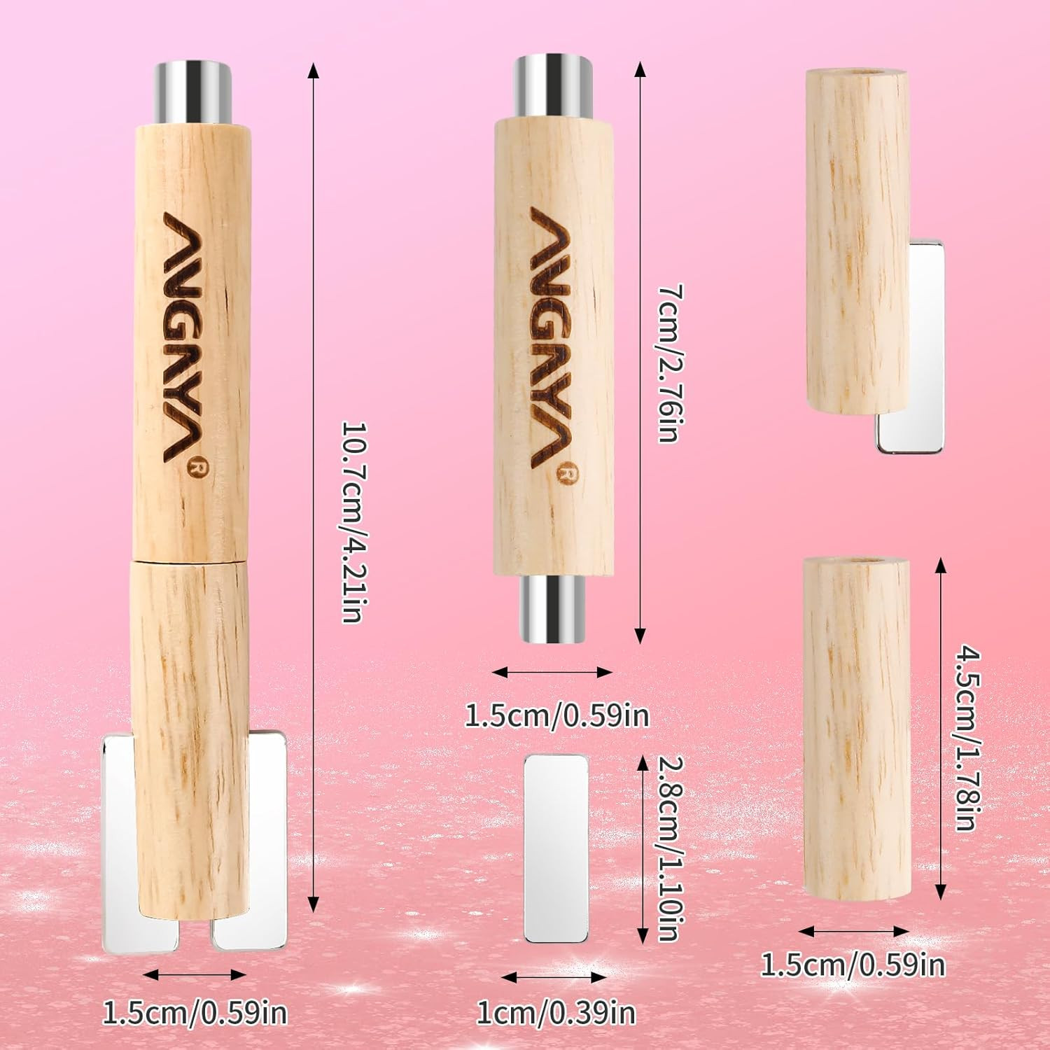 Cat Eye Magnet for Nails, Multifunctional Nail Magnets for Nail Art with Wooden