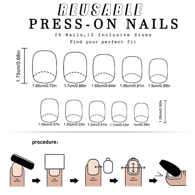24Pcs Glitters Cats Eye Press on Nail Square Fake Nail Full Cover Glues on Nail