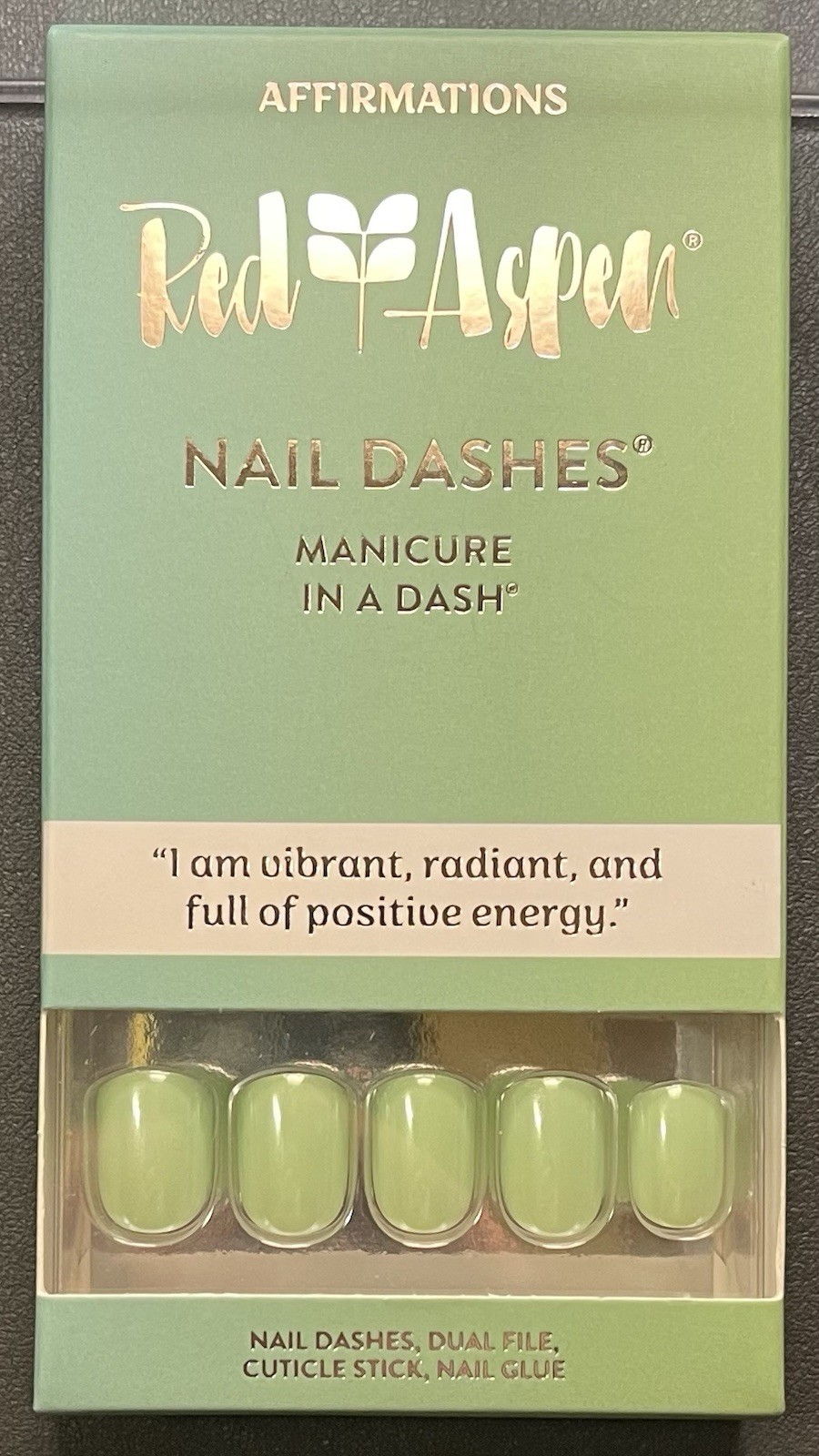Red Aspen Press On Nails, Short Square, Lolli is Vibrant