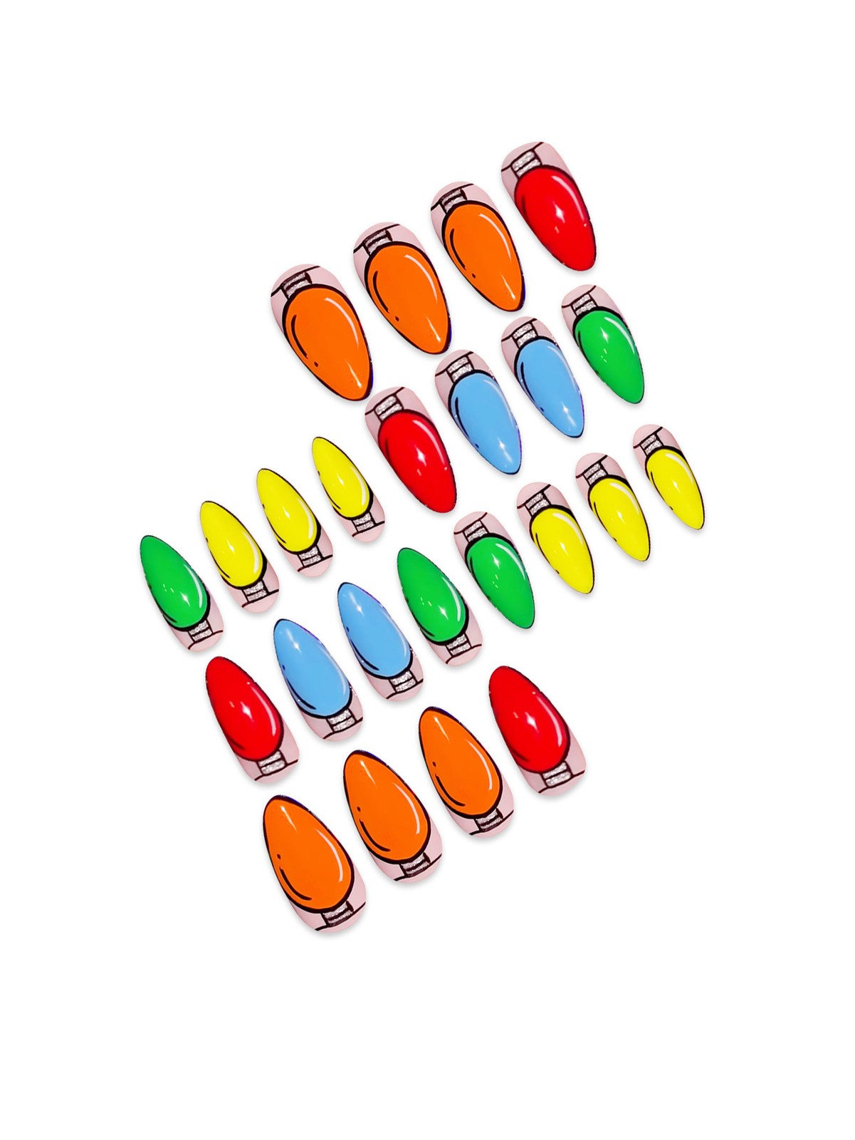 24Pcs Colorful Cartoon 3D False Nails Set Wholesale