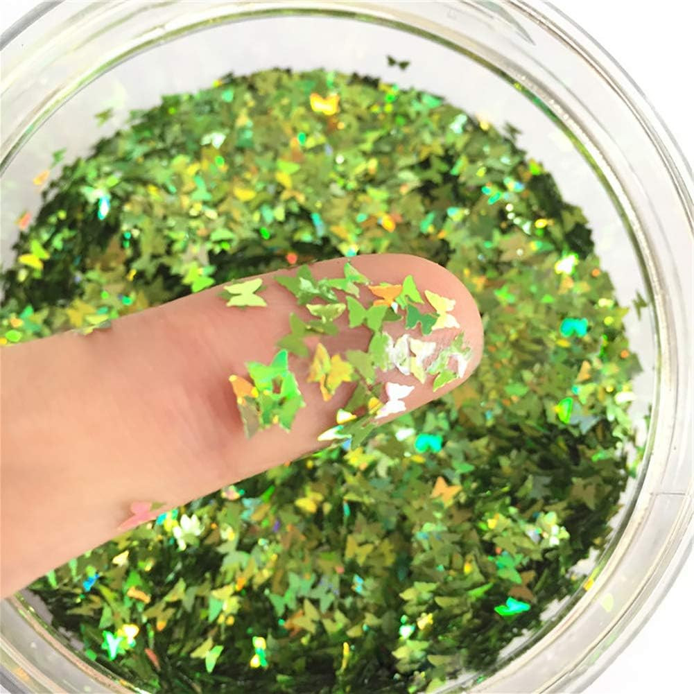 Butterfly Confetti Glitter Laser Sequins for DIY Crafts, Nail Art Decoration, Pa