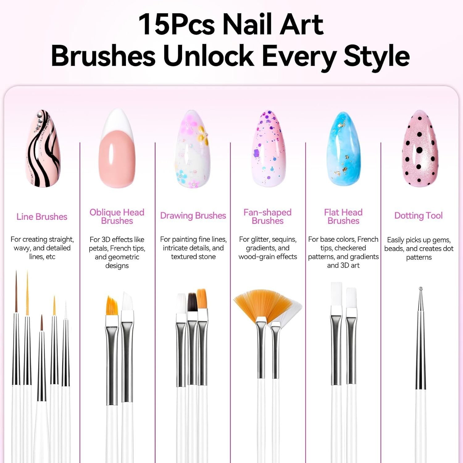 Beginner-Friendly Complete Nail Art Kit: 30 Almond Tips & Tools Included