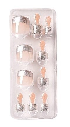 imPRESS Press-On Pedicure Toenails – “A Keeper” Design – 24 Nails
