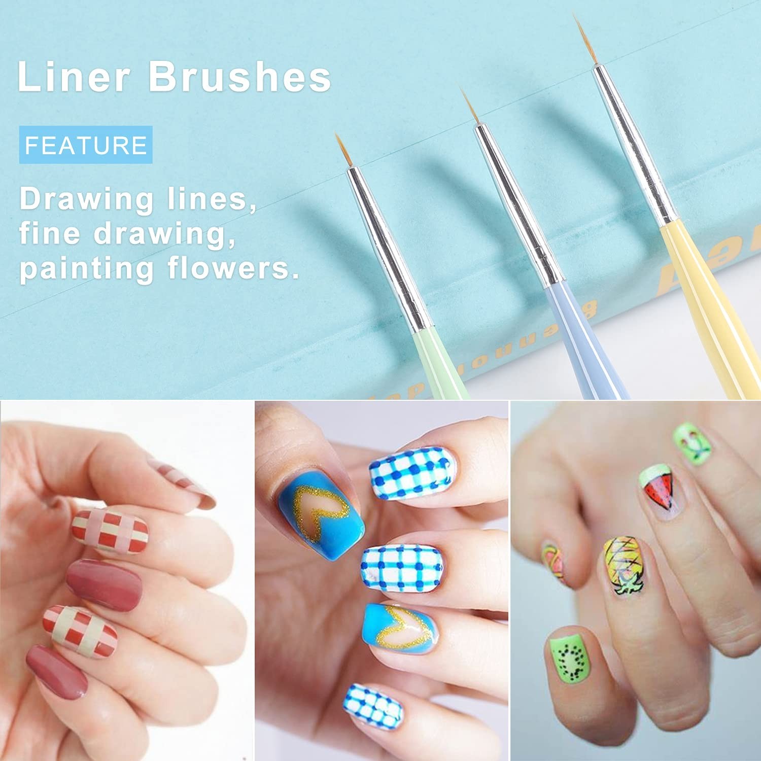 Lightweight Professional Nail Brushes – 6 Essential Art Tools for Perfect Nails