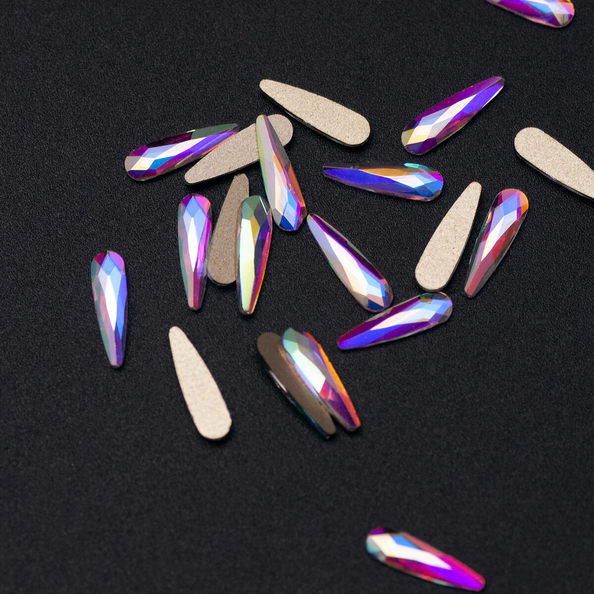 Strass Nail Art Rhinestones Mini Raindrop Colorful Stones Non Hotfix Crystal