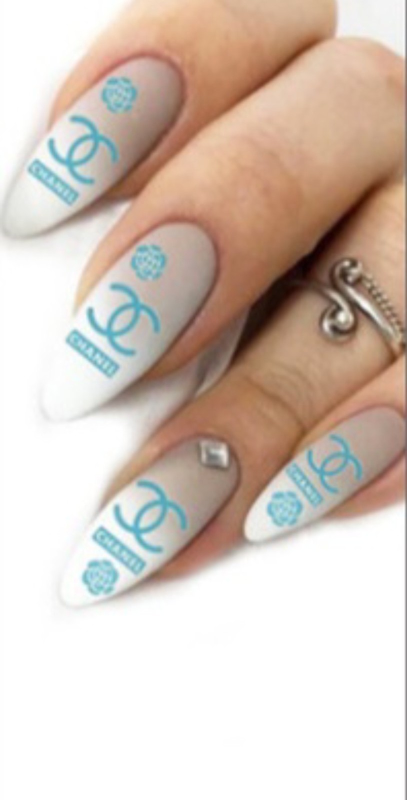 NWT NAIL ART DESIGN SELF-SEAL STICKERS SOLID BLACK, WHITE & BLUE!