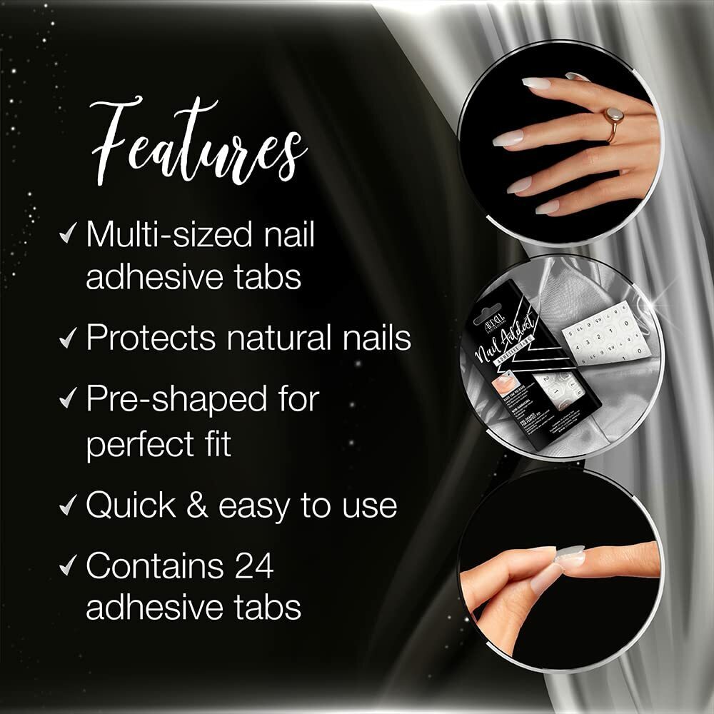 Ardell Adhesive Tabs for use with Artificial Nails, 24 tabs