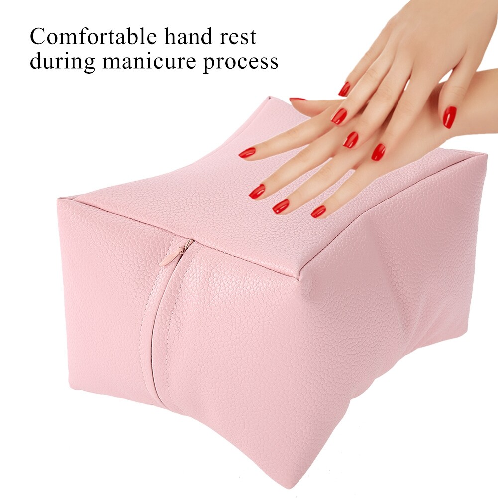 Nail Art Table Hand & Foot Pillow PU Arm Rest Salon Manicure Nail Care Pill