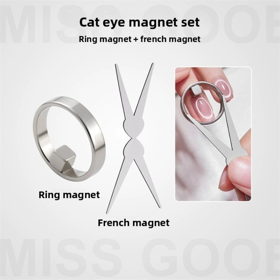 Cat Eye Double-head French Nail Art Strong Magnet for Nails for Gel Nail Polish