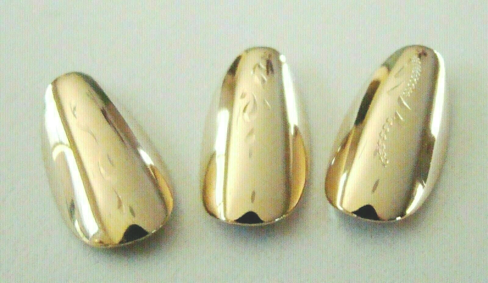 3/$30 ASS’T DISTINCTIVE REUSABLE ENGRAVED 14KT GOLD PLATED LGE FINGERNAILS