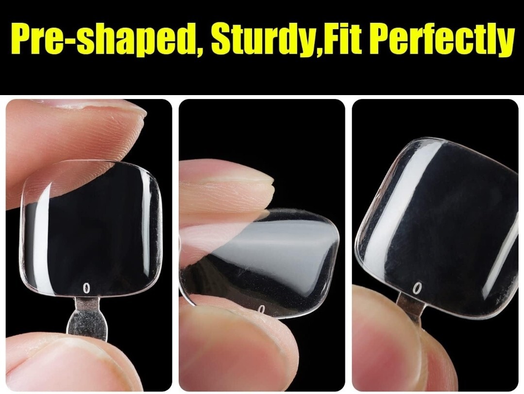 360Pcs Soft Gel Toe Nail Tips for Soak off Gel Extension Systems, Short Pre-Shap