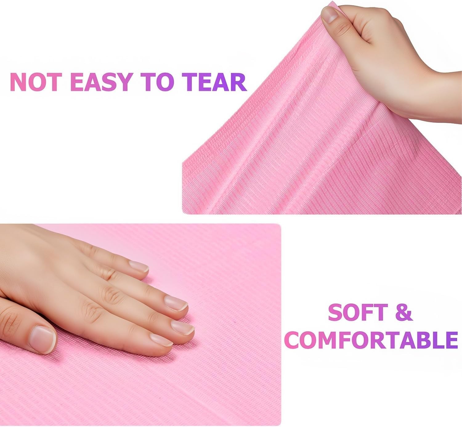 Disposable Nail Mats, 50 Pcs 3-Ply Absorbent Nail Table Pads with PE Backing,…