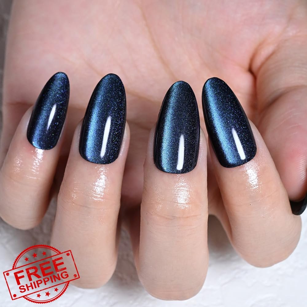 evpct Chameleon Teal Almond Press on Nails 30ct