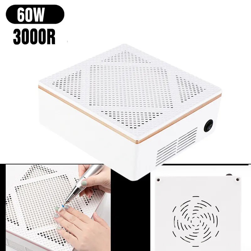High Power Nail Dust Vacuum Quiet Speed‑Control Nail Art Cleaner
