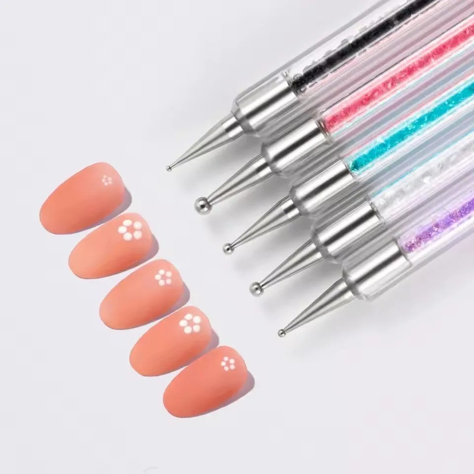 5Pcs Nail Art Brushes Nail Dotting Tool Nail Art Tools 2 in 1 Nail Art Tool Set