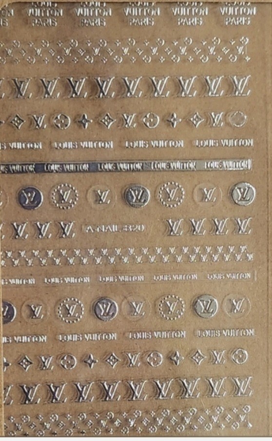 NWT NAIL ART DESIGN SELF-SEAL STICKERS N°39 SOLID SILVER!