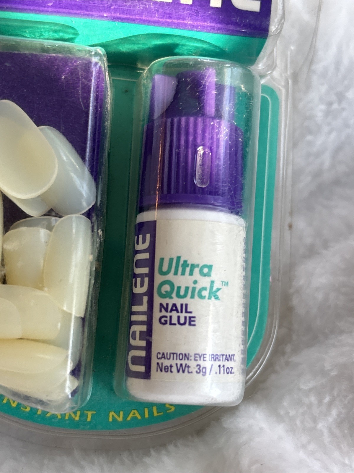 NAILENE SCULPTUREADY MINI 1/8” OVAL STRONG THICK 20 NALS! # 77071 With Glue NOS