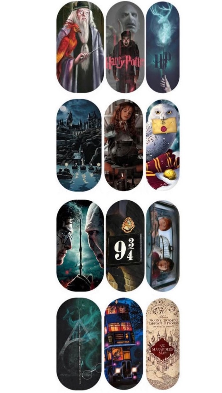 Harry Potter Raven claw Nail Decals Water Transfer Decal Sticker Tattoo Nail Kit