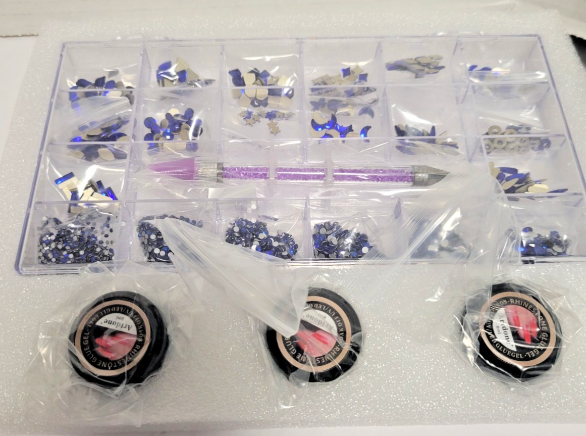 Artdone Nail Rhinestones Box 19 Grids NEW!!