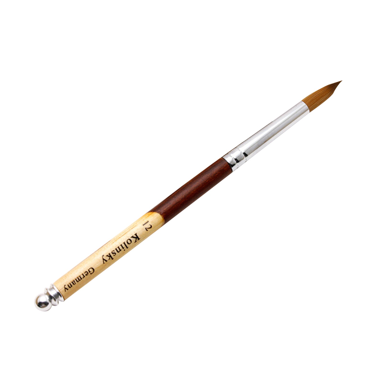 Wood Handle Nail Kolinsky+Nylon Mix Nail Brushes Sizes 8-24 Nail Art Brush E