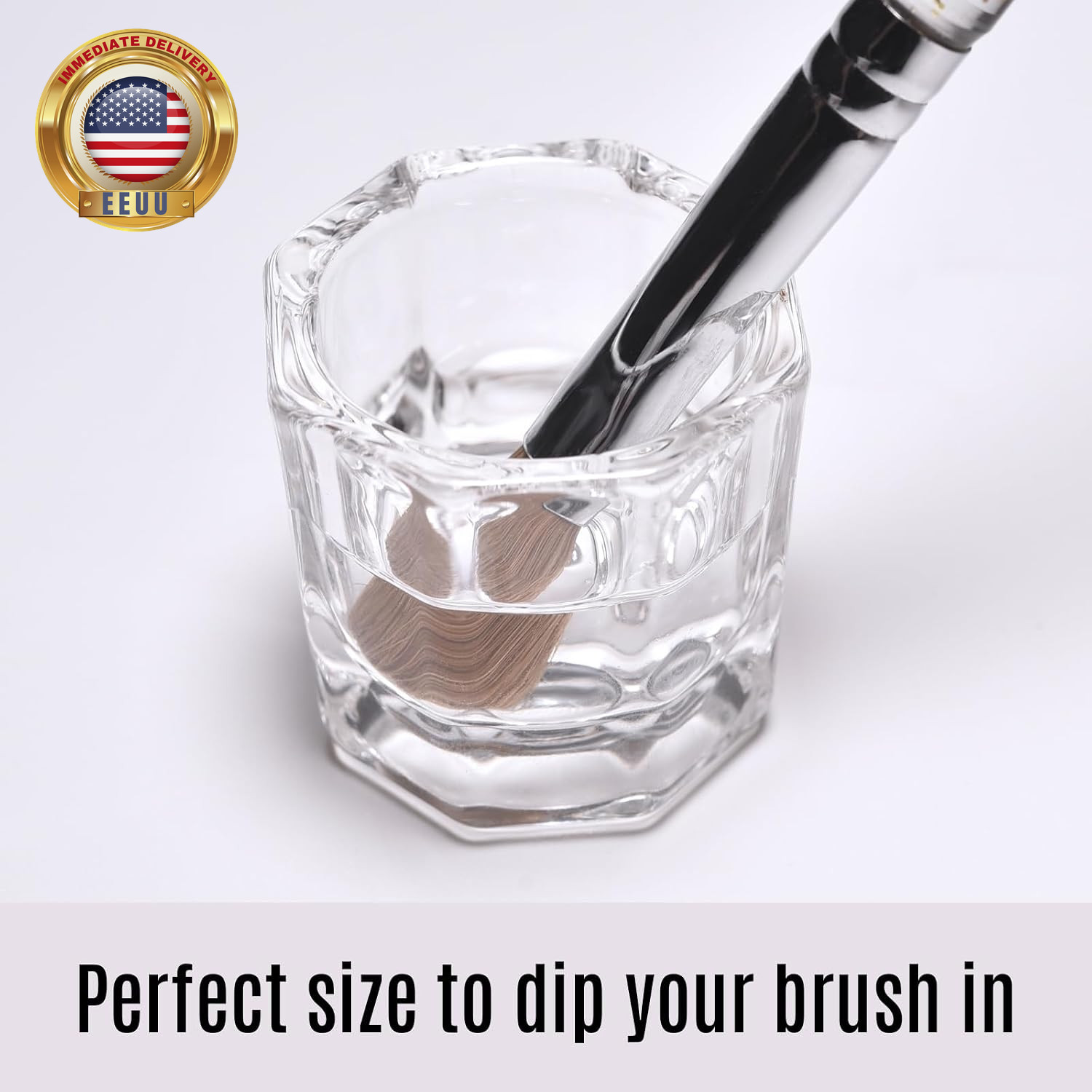 2Pcs Clear Dappen Dish Mini Nail Bowl Nail Monomer Liquid Bowl Nail Dappen Dish