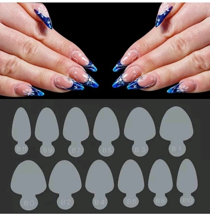 60 PCS Silicone French Manicure Stickers for Nail Mold,Dual Nail Forms Mould