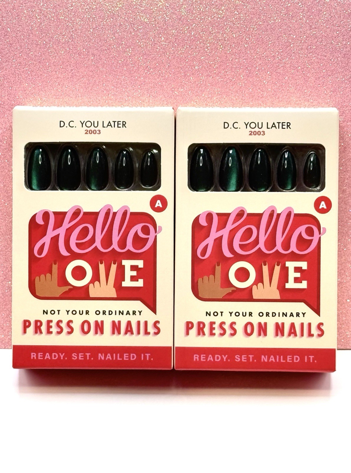Hello Love Press-On Nails Almond Cat Eye D.C You Later- Set Of 2