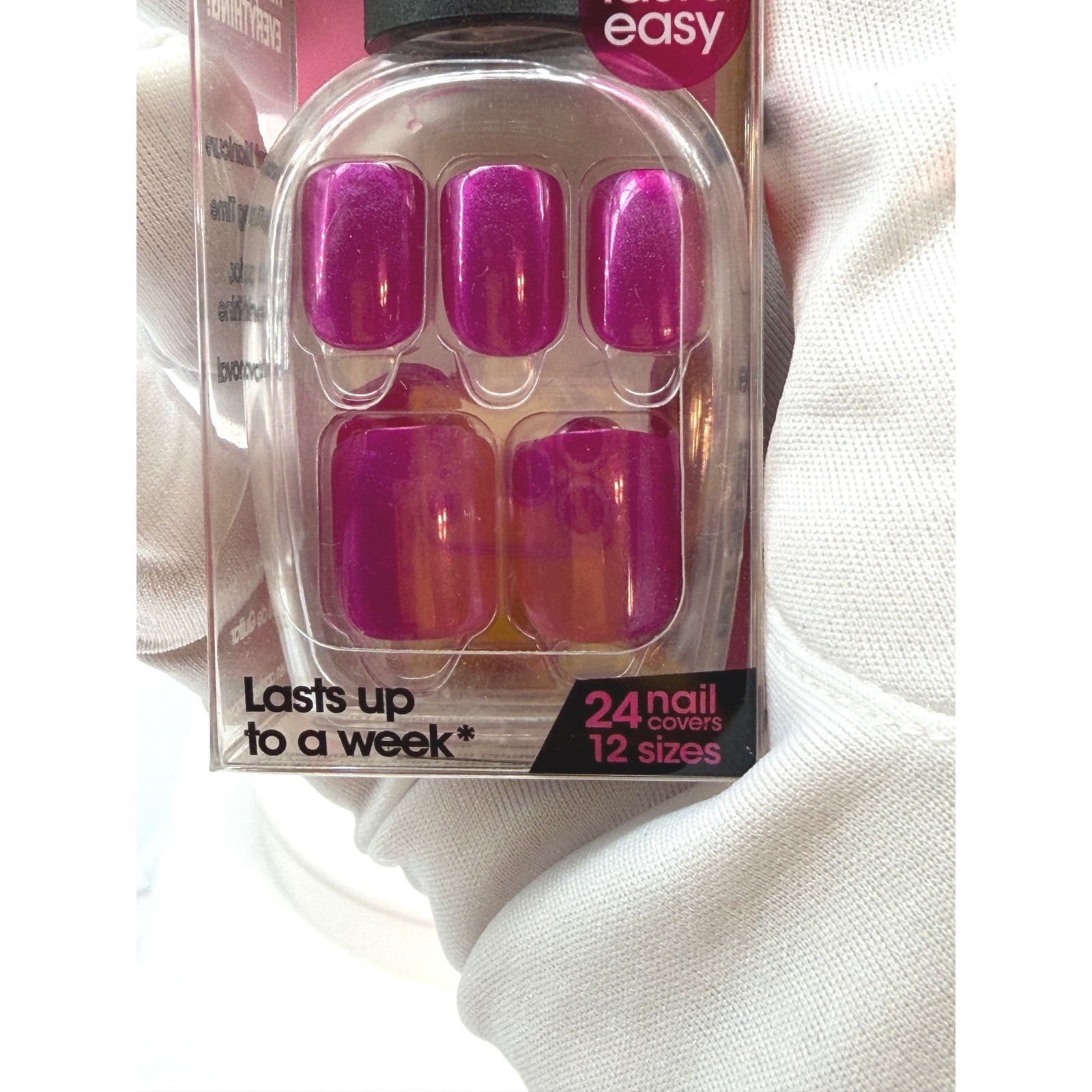 imPRESS Press On Manicure Nails New Pink Metallic 24 Count 12 Girlhoodcore 93-47