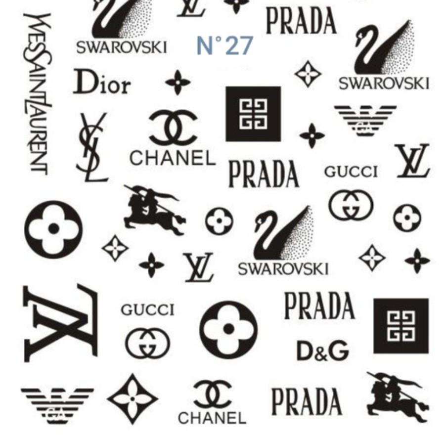 NWT NAIL ART DESIGN SELF-SEAL STICKERS LARGE SOLID BLACK ICONS N°27!