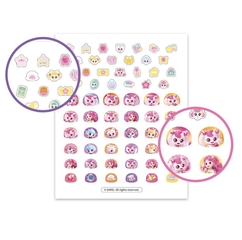 Shootingstar Catch Teenieping Hachuping Nail Stickers A (US Seller)