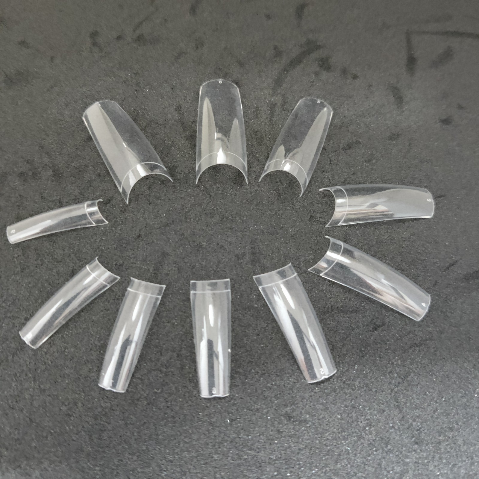 Acrylic False Nail Tips Clear 500Pcs French Tips for Manicure Nails Art 10 Size