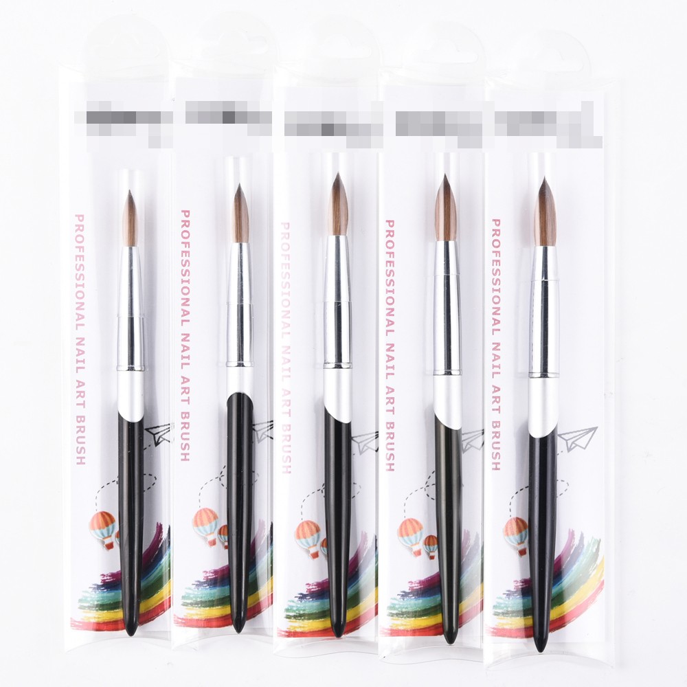#8/#10/#12#/#14/#16 Kolinsky Hair Sable Brushes Acrylic Nail Brush Nail Art Tool