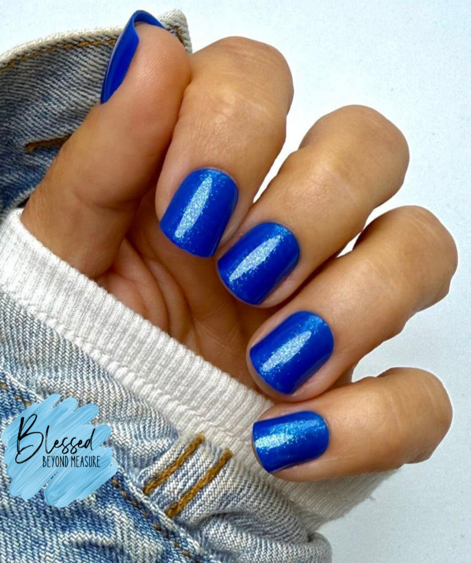 Red Aspen Press On Nails~Red, White, and Boujee, Brookie Nail Dashes Short~Blue